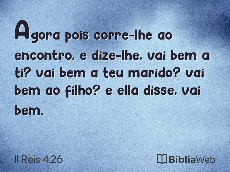 II Reis 4:26 em imagem para compartilhar