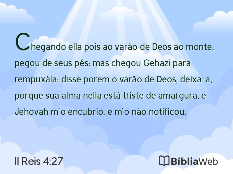 II Reis 4:27 em imagem para compartilhar