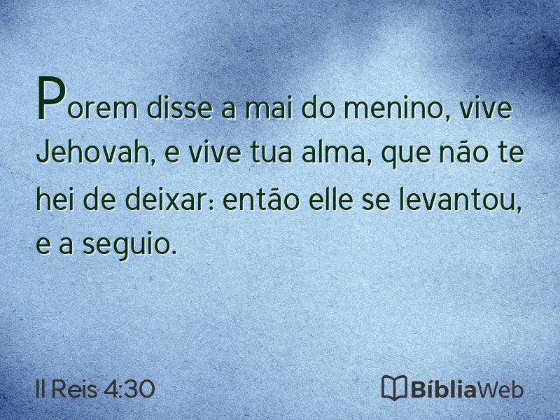 II Reis 4:30 em imagem para compartilhar