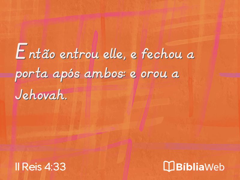 II Reis 4:33 em imagem para compartilhar