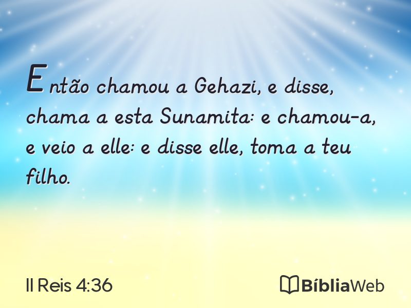 II Reis 4:36 em imagem para compartilhar