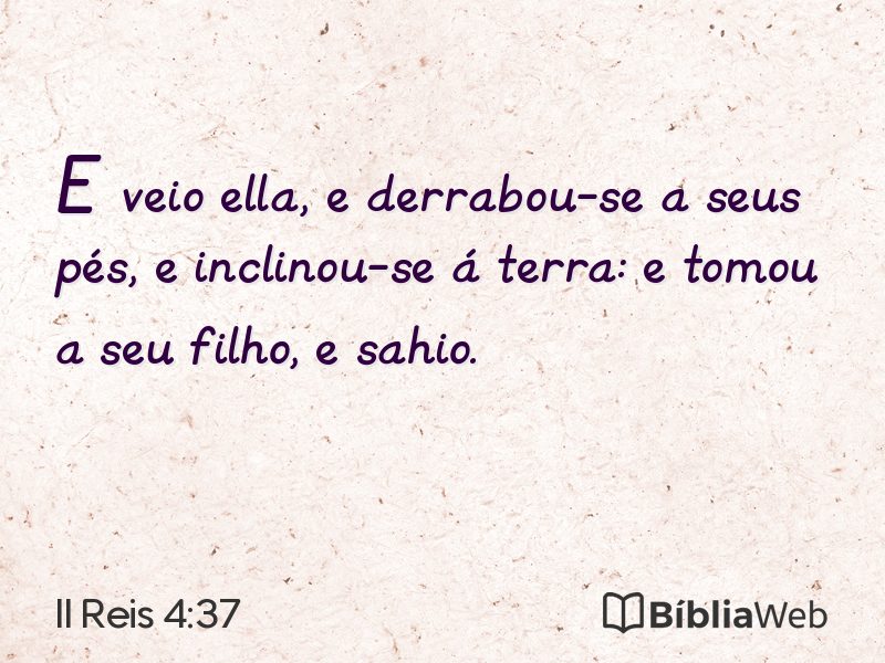 II Reis 4:37 em imagem para compartilhar