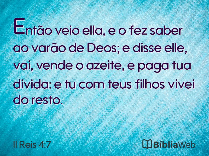 II Reis 4:7 em imagem para compartilhar