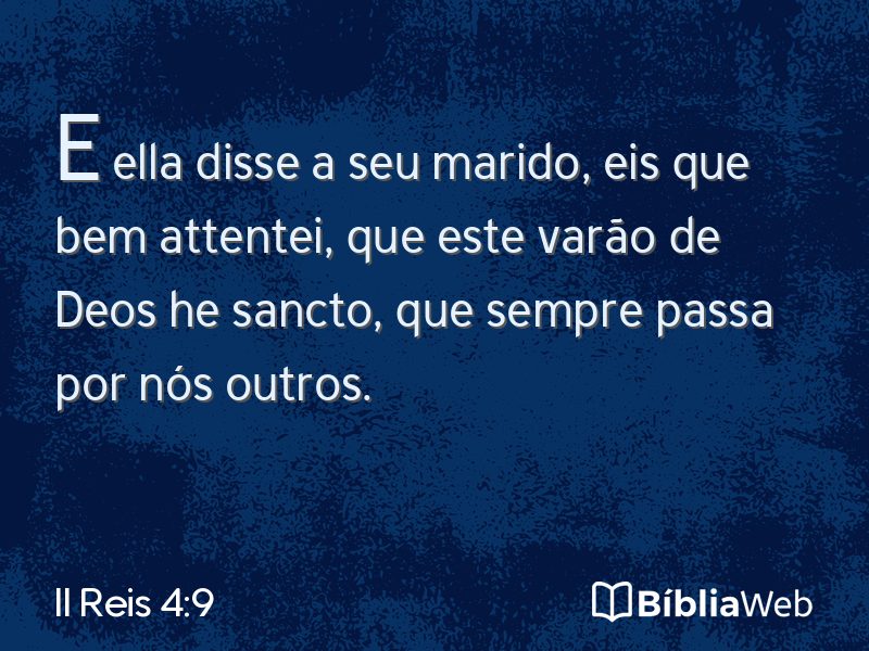 II Reis 4:9 em imagem para compartilhar