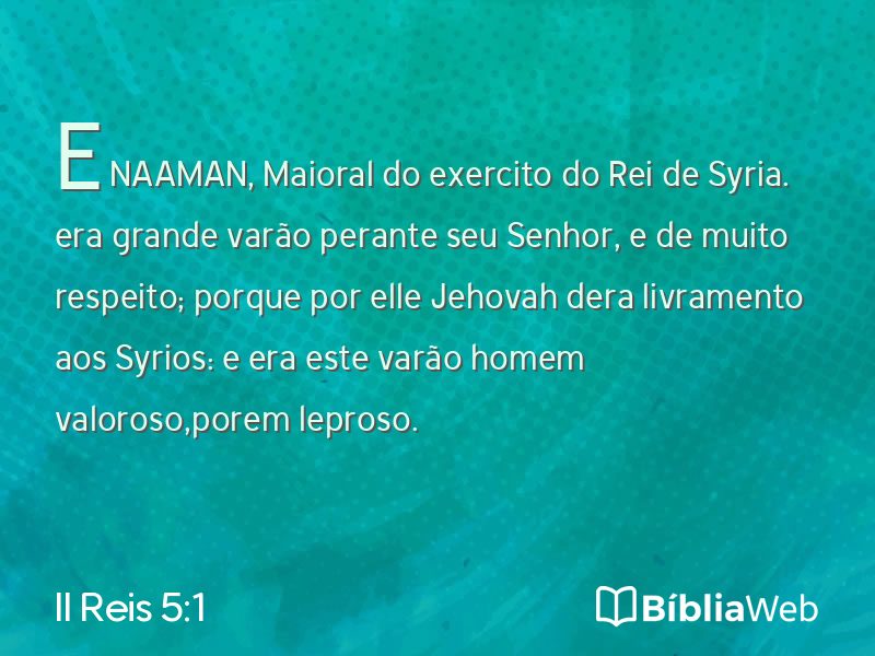 II Reis 5:1 em imagem para compartilhar