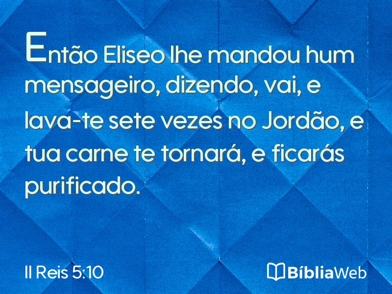 II Reis 5:10 em imagem para compartilhar