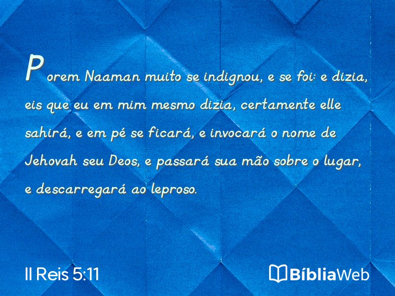 II Reis 5:11 em imagem para compartilhar