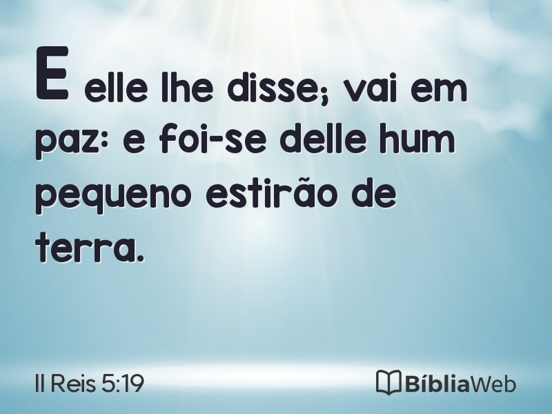 II Reis 5:19 em imagem para compartilhar