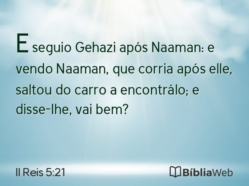 II Reis 5:21 em imagem para compartilhar
