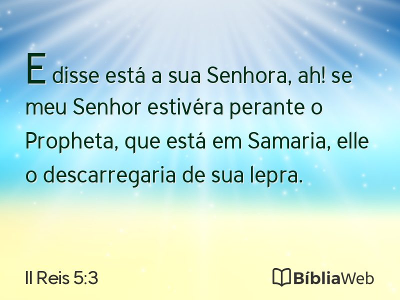 II Reis 5:3 em imagem para compartilhar