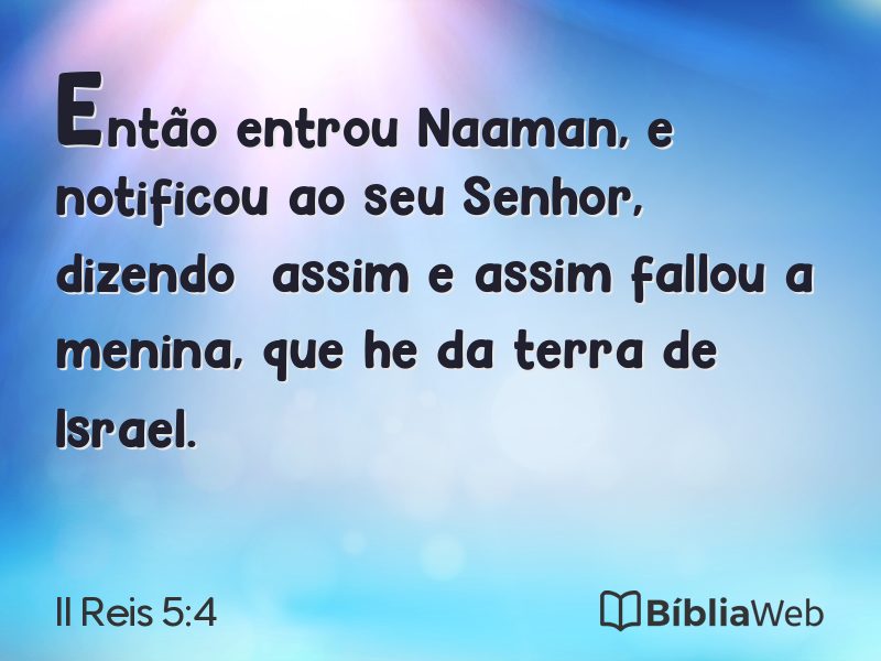II Reis 5:4 em imagem para compartilhar