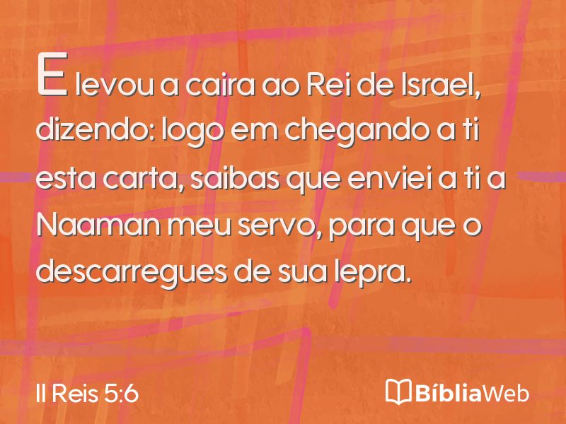 II Reis 5:6 em imagem para compartilhar
