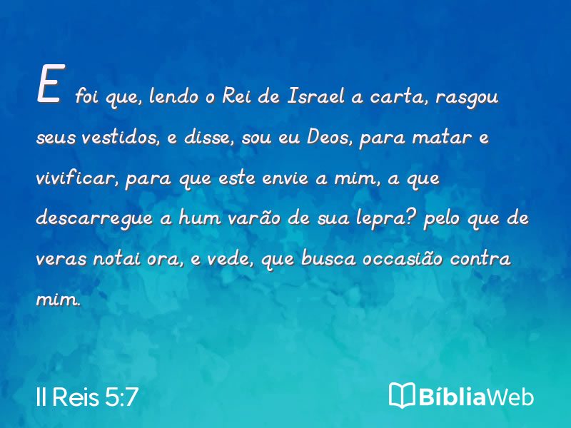 II Reis 5:7 em imagem para compartilhar
