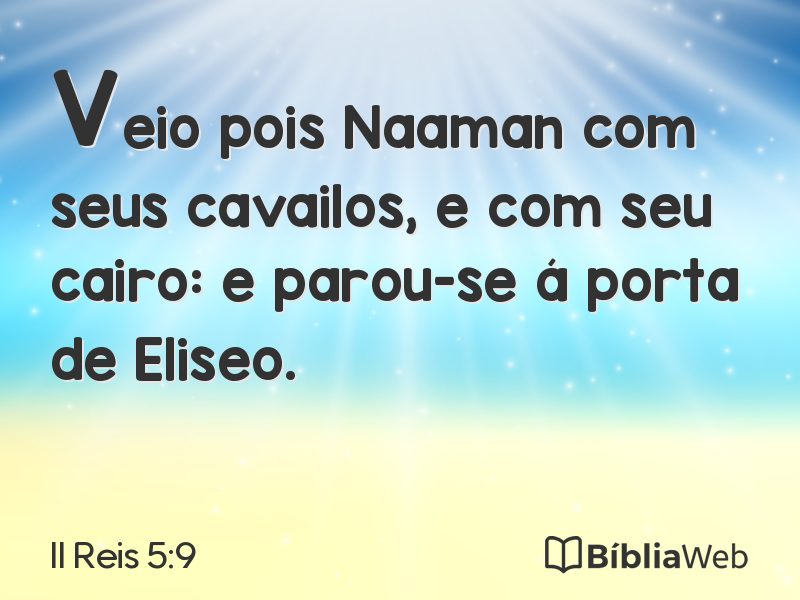 II Reis 5:9 em imagem para compartilhar