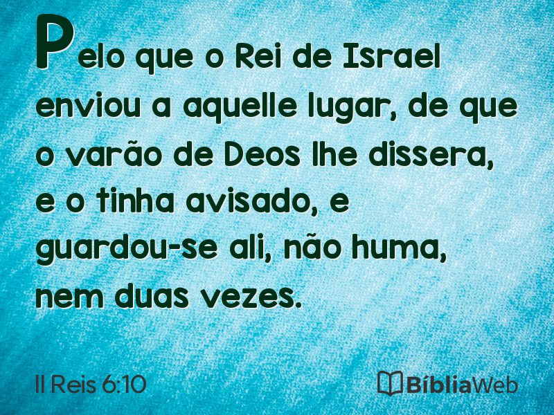 II Reis 6:10 em imagem para compartilhar