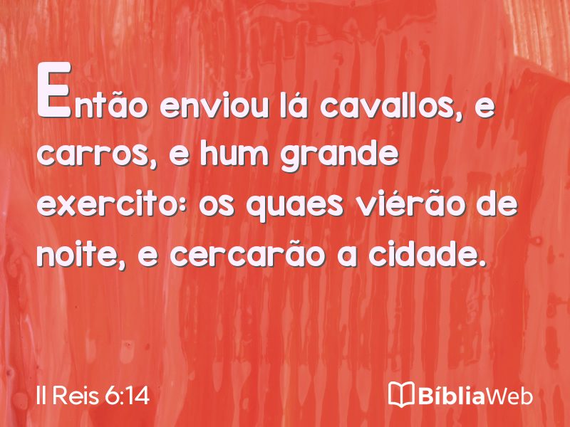 II Reis 6:14 em imagem para compartilhar