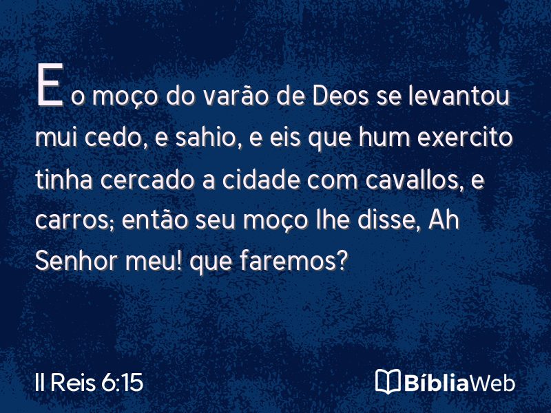 II Reis 6:15 em imagem para compartilhar