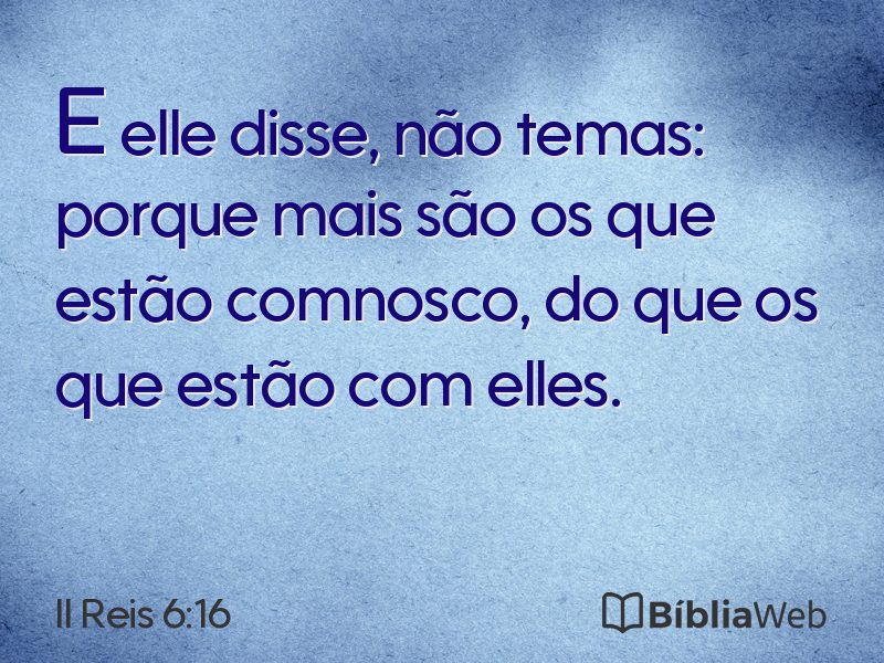 II Reis 6:16 em imagem para compartilhar