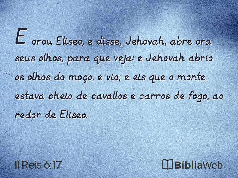 II Reis 6:17 em imagem para compartilhar
