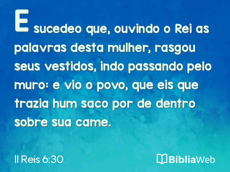II Reis 6:30 em imagem para compartilhar
