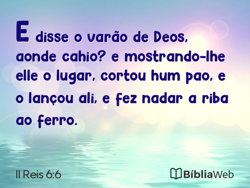 II Reis 6:6 em imagem para compartilhar
