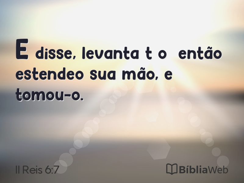 II Reis 6:7 em imagem para compartilhar