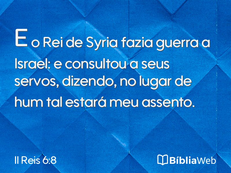 II Reis 6:8 em imagem para compartilhar