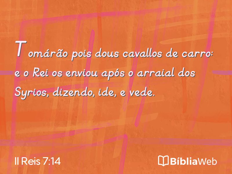 II Reis 7:14 em imagem para compartilhar