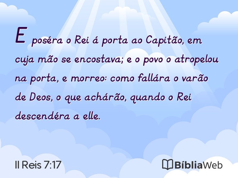 II Reis 7:17 em imagem para compartilhar