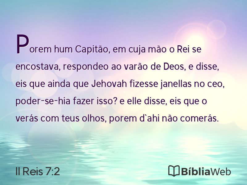 II Reis 7:2 em imagem para compartilhar