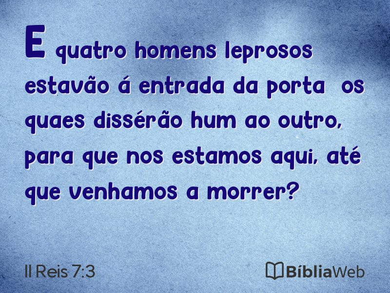 II Reis 7:3 em imagem para compartilhar
