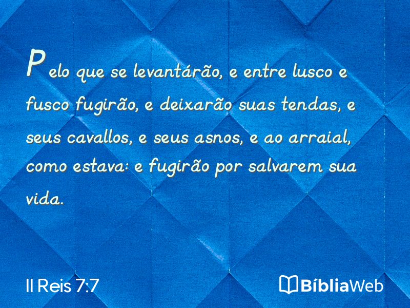 II Reis 7:7 em imagem para compartilhar