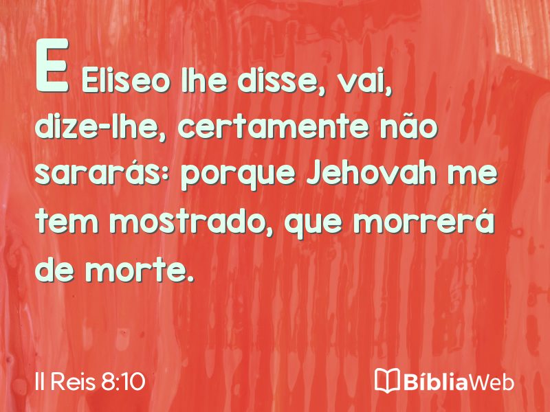 II Reis 8:10 em imagem para compartilhar