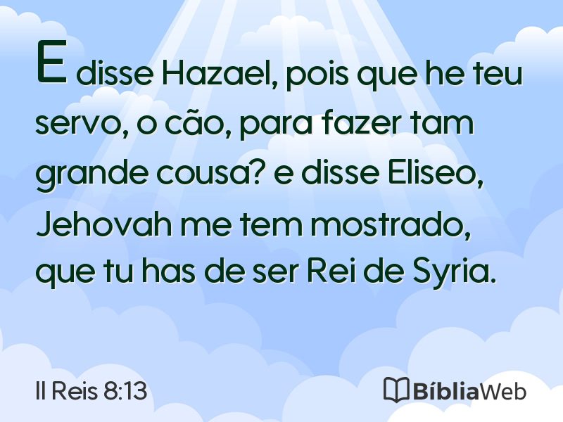 II Reis 8:13 em imagem para compartilhar