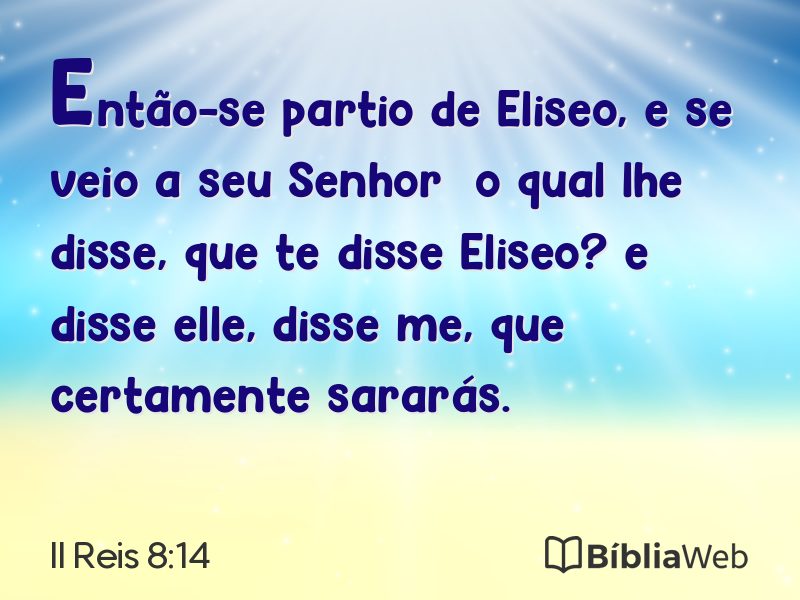 II Reis 8:14 em imagem para compartilhar