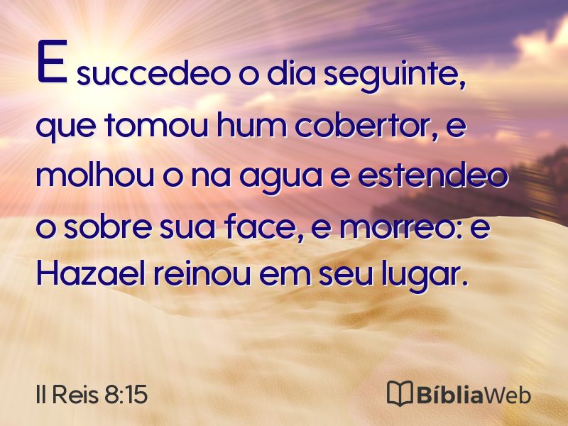 II Reis 8:15 em imagem para compartilhar
