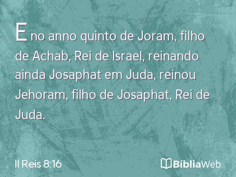 II Reis 8:16 em imagem para compartilhar