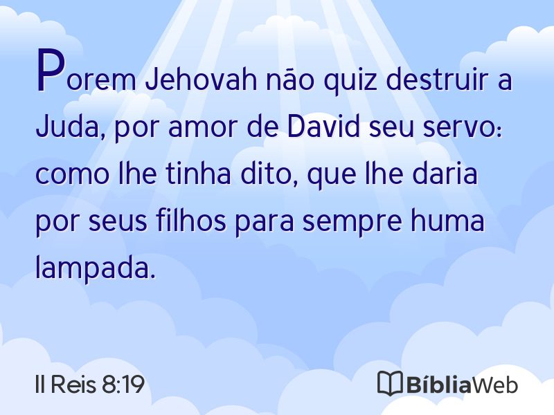 II Reis 8:19 em imagem para compartilhar