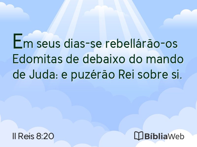 II Reis 8:20 em imagem para compartilhar