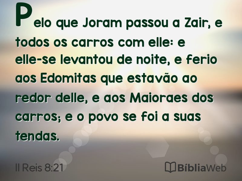 II Reis 8:21 em imagem para compartilhar