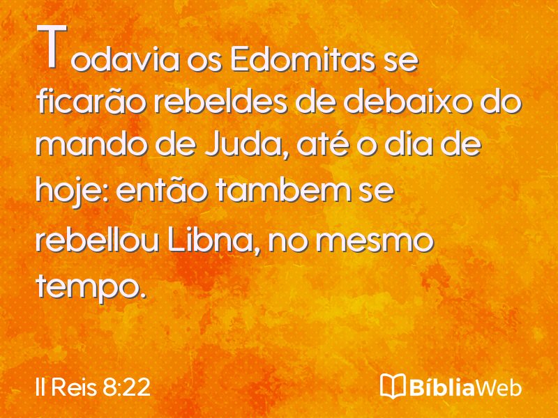 II Reis 8:22 em imagem para compartilhar