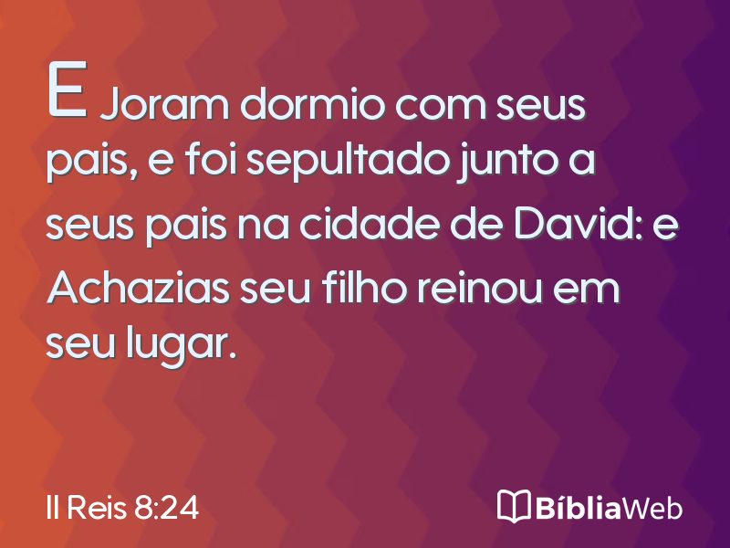 II Reis 8:24 em imagem para compartilhar
