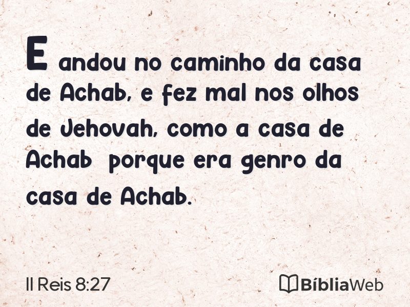 II Reis 8:27 em imagem para compartilhar