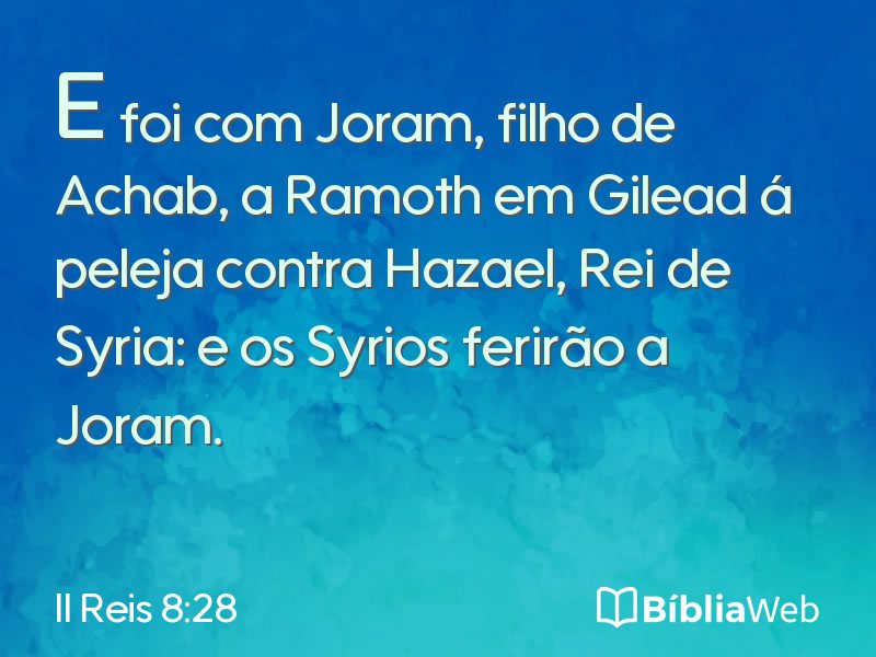 II Reis 8:28 em imagem para compartilhar