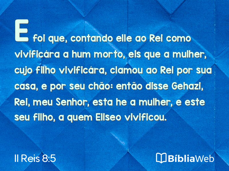 II Reis 8:5 em imagem para compartilhar