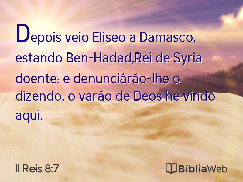 II Reis 8:7 em imagem para compartilhar