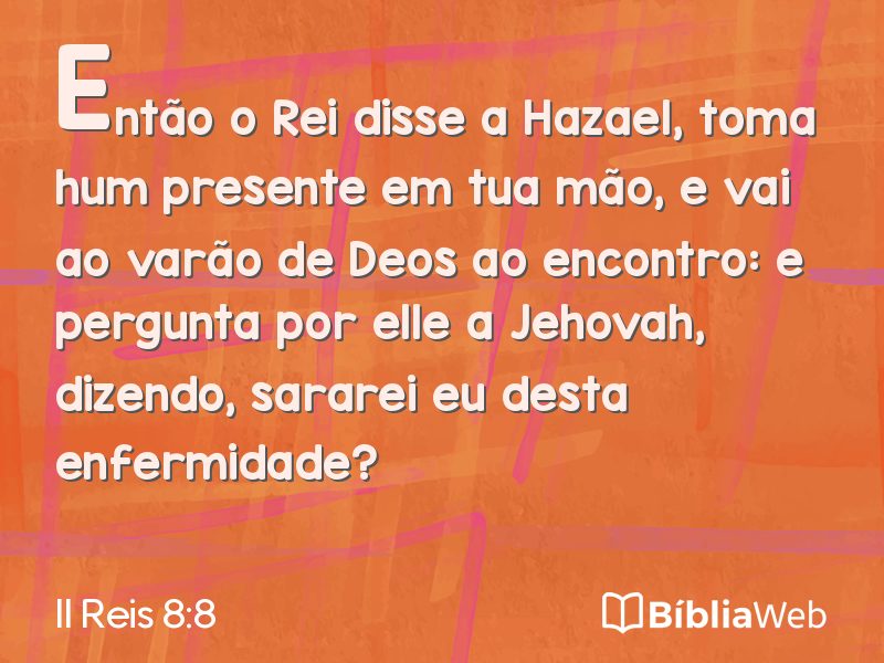 II Reis 8:8 em imagem para compartilhar