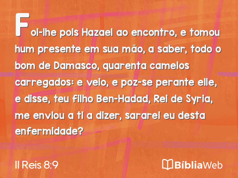 II Reis 8:9 em imagem para compartilhar