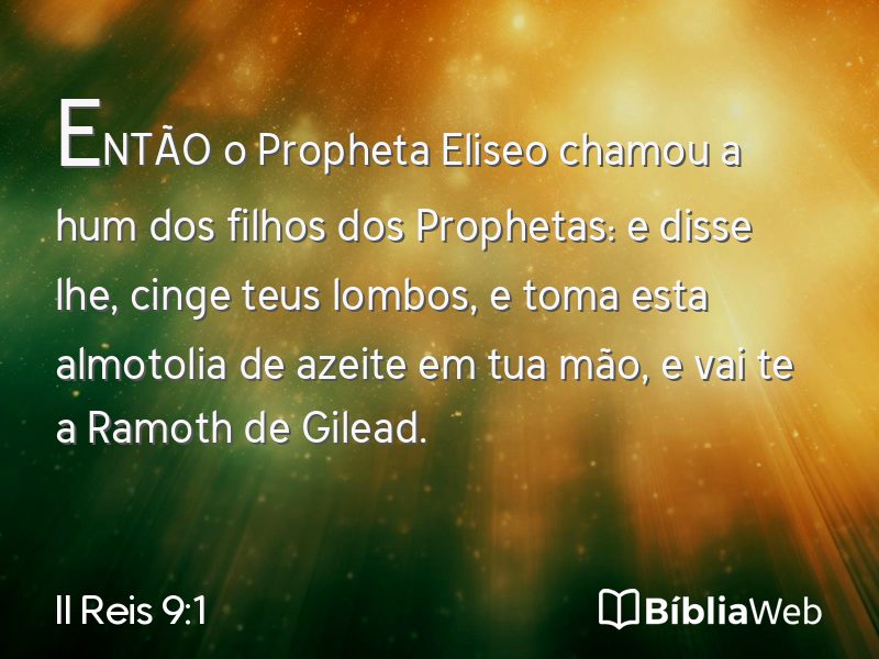 II Reis 9:1 em imagem para compartilhar