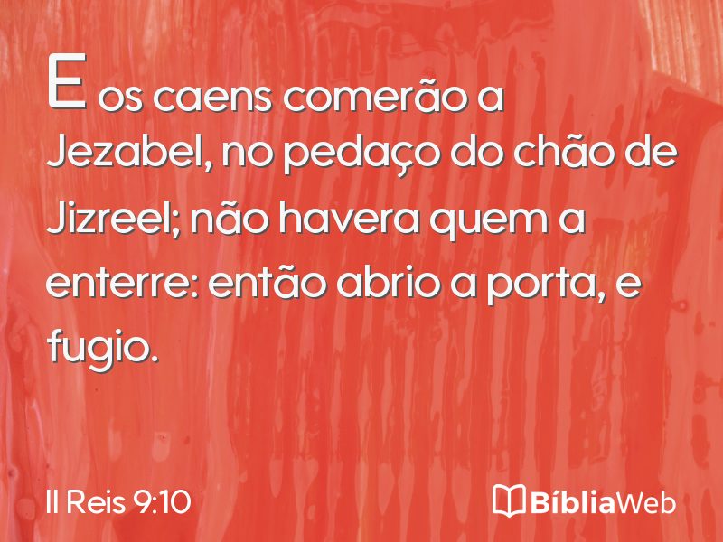 II Reis 9:10 em imagem para compartilhar